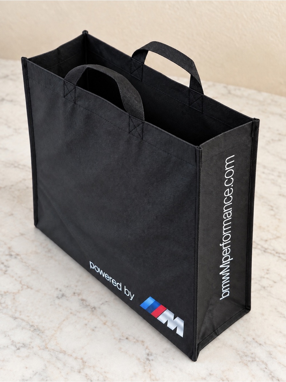 BMW M Performance Black Tote Bag Reusable Shopping Shopper Motorsport Logo